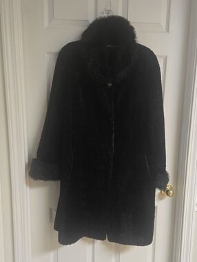 Vintage Simon Chang Faux Persian Lamb Coat